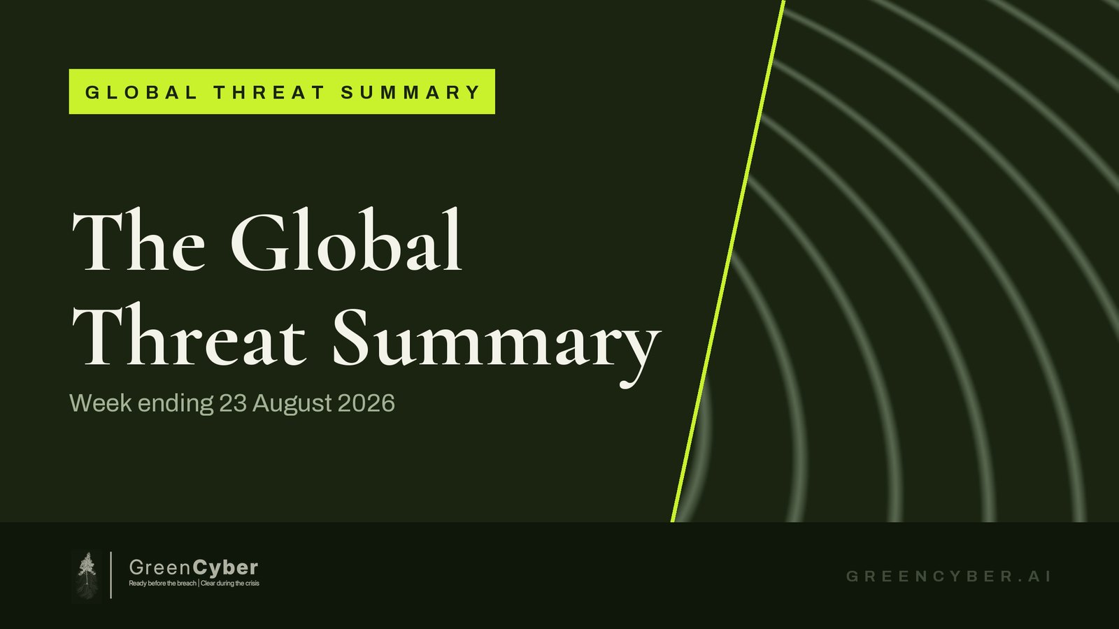 The Global Threat Summary, week ending 23 August 2026